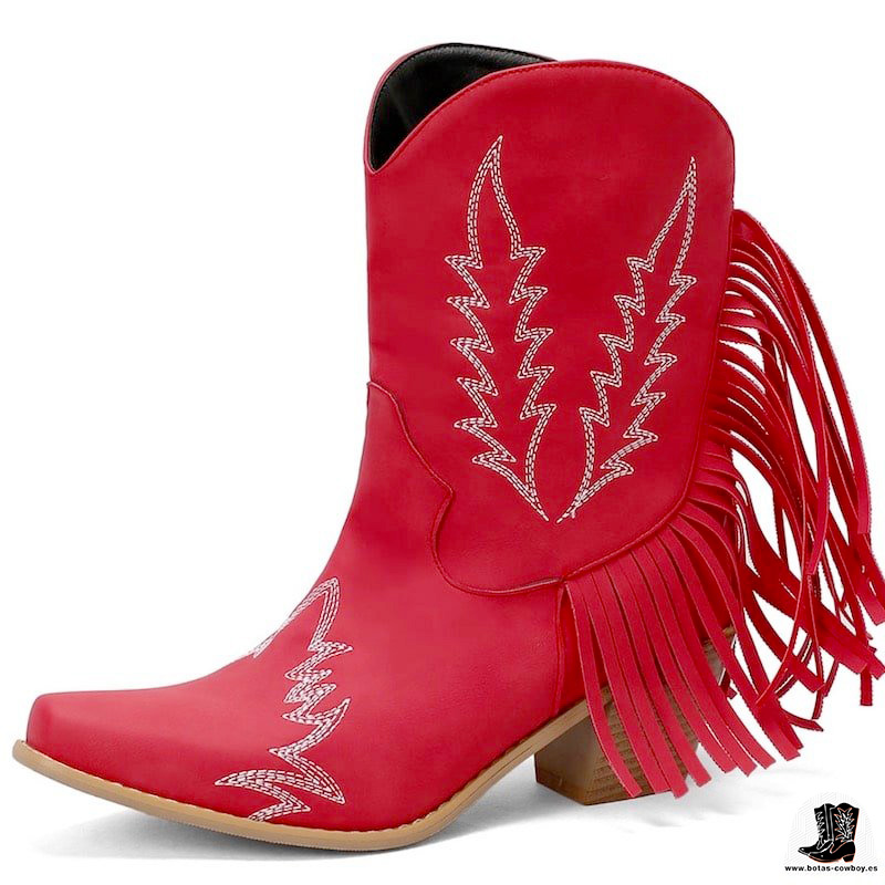 botas cowboy rojas